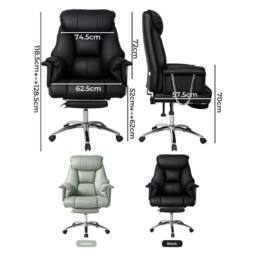 NESTLUNE Green Heavy Duty Executive Office Chair Leather - Size: 100 cm x 15 cm - thumbnail 2