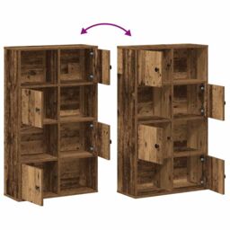 Berkfield Home Bookcase Old Wood 60x24x101.5 cm Engineered Wood in Brown - thumbnail 8