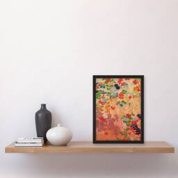 Artery8 G A Audsley Framed Wall Art Print Vintage Floral Japan Fan Pattern in Pink - Size: A4 - thumbnail 2
