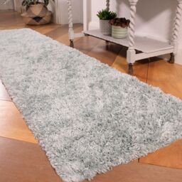 Kukoon Soft Fluffy Thick Pile Shaggy Area Rug, Living Room Bedroom Carpet Runner in Duck Egg Blue - Size: 200 cm x 290 cm - thumbnail 6