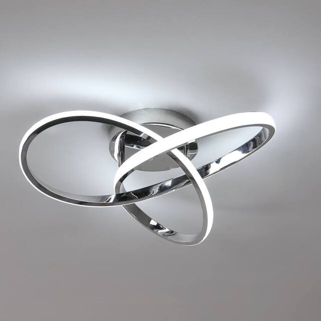 Pheashine Sleek Ceiling Light Chrome 40x12cm White Light 6500K in Silver - Size: 40x12 cm - image 1