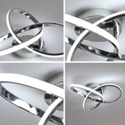 Pheashine Sleek Ceiling Light Chrome 40x12cm White Light 6500K in Silver - Size: 40x12 cm - thumbnail 3