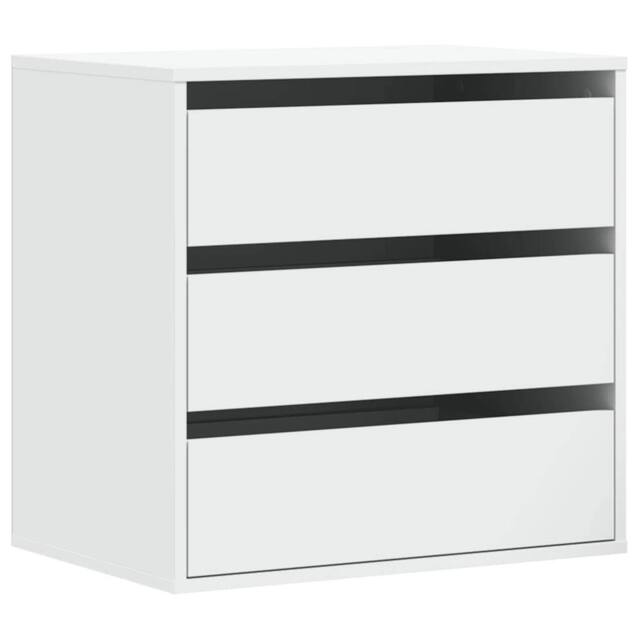 Berkfield Home Corner Chest of Drawers White 60x41x58 cm Engineered Wood - Size: 60 x 41 x 58 cm - image 1