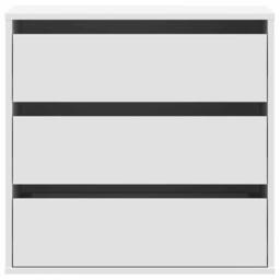 Berkfield Home Corner Chest of Drawers White 60x41x58 cm Engineered Wood - Size: 60 x 41 x 58 cm - thumbnail 4