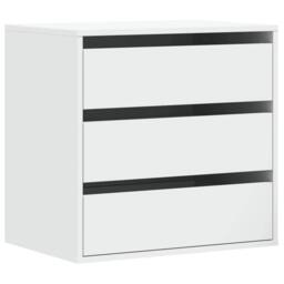 Berkfield Home Corner Chest of Drawers White 60x41x58 cm Engineered Wood - Size: 60 x 41 x 58 cm - thumbnail 1