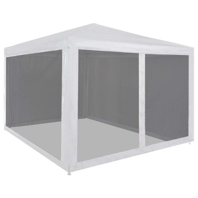 Berkfield Home Party Tent with 4 Mesh Sidewalls 3x3 m in White - image 1