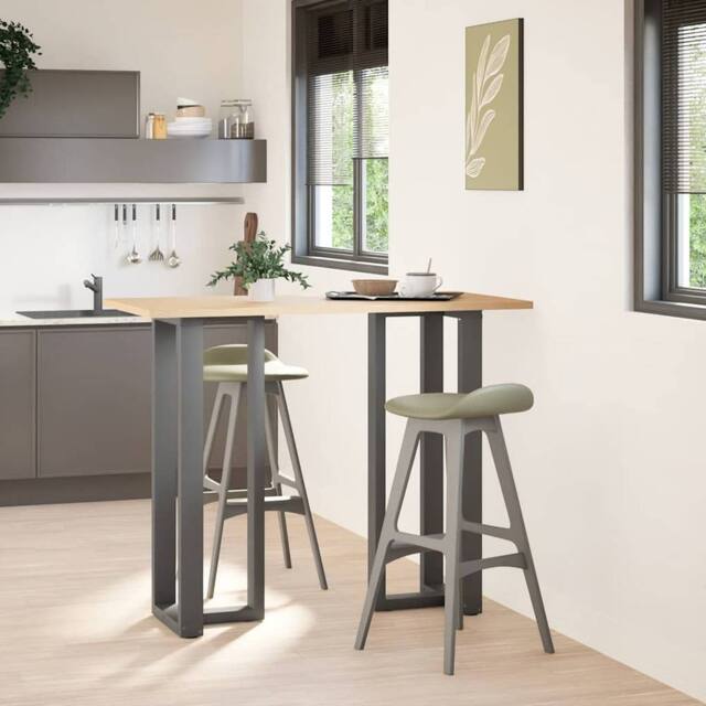 Berkfield Home Bar Table Legs T-Shaped¬†2 pcs Anthracite 40x35x(110-111) cm Steel in Charcoal - image 1
