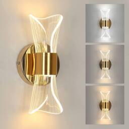 Goeco LED Wall Light, Creative Decoration Wall Lamp, 3 Colour Temperatures in Gold