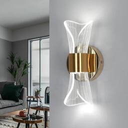 Goeco LED Wall Light, Creative Decoration Wall Lamp, 3 Colour Temperatures in Gold - thumbnail 3