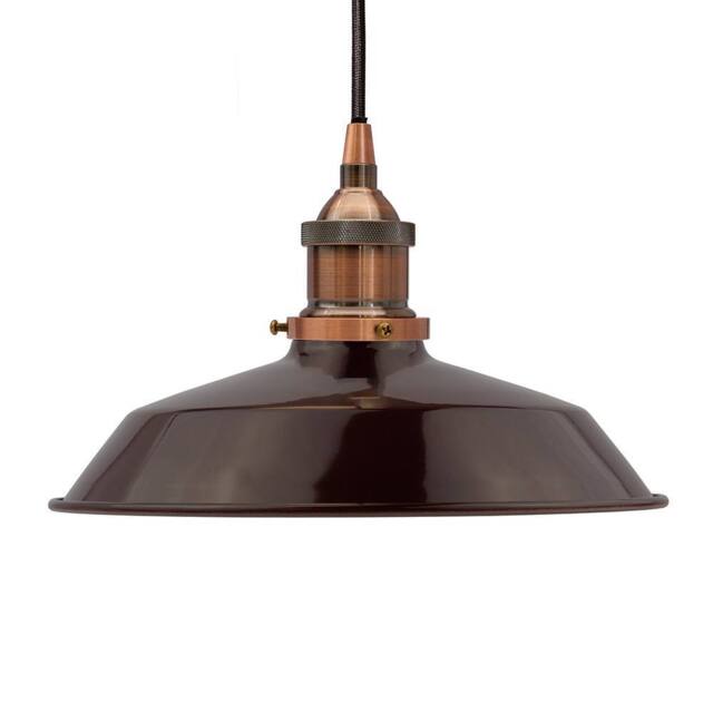 SE Home Burgundy Red Small Trinity Metal Pendant Light - Antique Copper - image 1