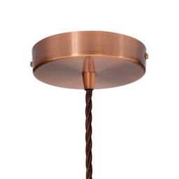 SE Home Burgundy Red Small Trinity Metal Pendant Light - Antique Copper - thumbnail 4
