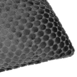 Paoletti Neptune Velvet Cushion in Charcoal - Size: 50 cm x 50 cm - thumbnail 4