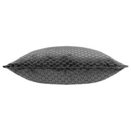 Paoletti Neptune Velvet Cushion in Charcoal - Size: 50 cm x 50 cm - thumbnail 3
