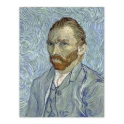 "Artery8 Artist 1889 Self Portrait Van Gogh Vintage Wall Art Print Poster in Blue - Size: W24"" x H32""" - thumbnail 1