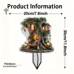 Leaper Acrylic Fairy Tree House Floor Insertion Garden Decoration in Green - thumbnail 5