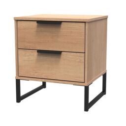 Ready Assembled 2 U Fuji 2 Drawer Bedside Cabinet (Ready Assembled) in Natural - thumbnail 3