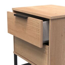 Ready Assembled 2 U Fuji 2 Drawer Bedside Cabinet (Ready Assembled) in Natural - thumbnail 5
