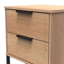 Ready Assembled 2 U Fuji 2 Drawer Bedside Cabinet (Ready Assembled) in Natural - thumbnail 4