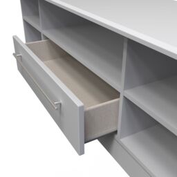 Ready Assembled 2 U Carlton Wide 1 Drawer TV & Media Unit (Ready Assembled) in Grey - Size: Large - thumbnail 7