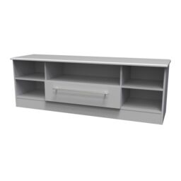 Ready Assembled 2 U Carlton Wide 1 Drawer TV & Media Unit (Ready Assembled) in Grey - Size: Large - thumbnail 5