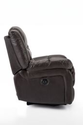 More4Homes Seattle Electric Automatic Recliner Home Lounge Bonded Leather Chair in Brown - thumbnail 3