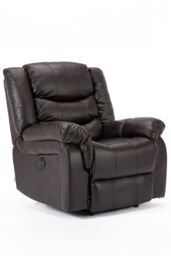 More4Homes Seattle Electric Automatic Recliner Home Lounge Bonded Leather Chair in Brown - thumbnail 2