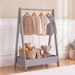 Kelvenix Grey Portable Coloured Pine Clothes Rail Rack - thumbnail 5