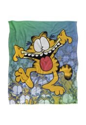 Garfield Goofy Face Silky Touch Super Soft Throw Blanket 152 X 127 cm in White