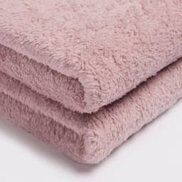 OHS Large Teddy Fleece Throw Blanket in Light Pink - Size: 200 cm x 240 cm - thumbnail 2
