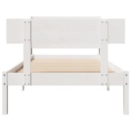 Berkfield Home Bed Frame without Mattress White 100x200 cm Solid Wood Pine - thumbnail 4