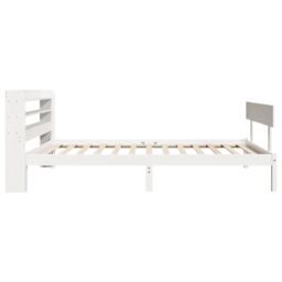 Berkfield Home Bed Frame without Mattress White 100x200 cm Solid Wood Pine - thumbnail 5