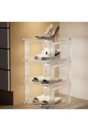 Living and Home 3-Layer Luxurious Style Detachable Shoe Rack in Clear - thumbnail 1