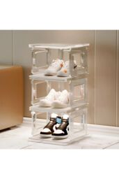 Living and Home 3-Layer Luxurious Style Detachable Shoe Rack in Clear - thumbnail 3