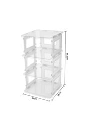 Living and Home 3-Layer Luxurious Style Detachable Shoe Rack in Clear - thumbnail 2