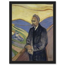 Artery8 Edvard Munch Friederich Nietzsche Painting A4 Artwork Framed Wall Art Print in Black - thumbnail 1