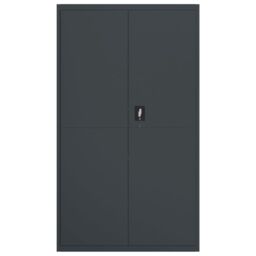 Berkfield Home File Cabinet Anthracite 105x40x180 cm Steel in Black - Size: 105 x 40 x 180 cm - thumbnail 3