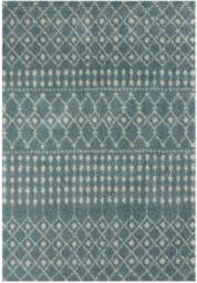 THE RUGS Soft Moroccan Diamond Shaggy Rugs & Runner Duck Egg Blue Living Room - Size: 60 cm x 110 cm - thumbnail 2