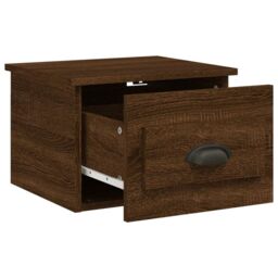 Berkfield Home Wall-mounted Bedside Cabinets 2 pcs Brown Oak 41.5x36x28cm - Size: 41.5x36x28 cm - thumbnail 6