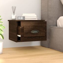 Berkfield Home Wall-mounted Bedside Cabinets 2 pcs Brown Oak 41.5x36x28cm - Size: 41.5x36x28 cm - thumbnail 3