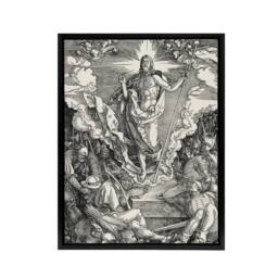 "Artery8 Great Passion The Resurrection Durer Framed Canvas Wall Art Print in Grey - Size: W12"" x H16""" - thumbnail 1