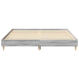 Berkfield Home Bed Frame No Mattress Grey Sonoma 200x200 cm Engineered Wood - thumbnail 5