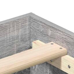 Berkfield Home Bed Frame No Mattress Grey Sonoma 200x200 cm Engineered Wood - thumbnail 8