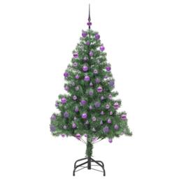 Berkfield Home Lush Christmas Tree with 300 LEDs with Stand Green 210 cm PVC - thumbnail 4
