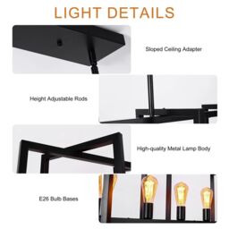 Garwarm Barbara 8 - Light Black Kitchen Island Pendant - thumbnail 8