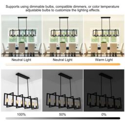 Garwarm Barbara 8 - Light Black Kitchen Island Pendant - thumbnail 9