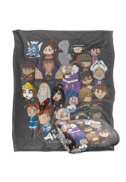 Avatar: The Last Airbender Avatar The Last Airbender Chibi Group Silky Touch Super Soft Throw Blanket 152 X 127 cm in White - thumbnail 2