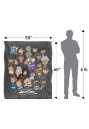 Avatar: The Last Airbender Avatar The Last Airbender Chibi Group Silky Touch Super Soft Throw Blanket 152 X 127 cm in White - thumbnail 5