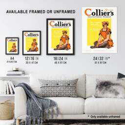 Artery8 Vintage Magazine Cover Suffragette Framed Wall Art Print Penfield in Yellow - Size: A4 - thumbnail 3