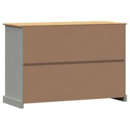 Berkfield Home Sideboard with Drawers VIGO 113x40x75 cm Grey Solid Wood Pine - Size: 113 x 40 x 75 cm - thumbnail 7