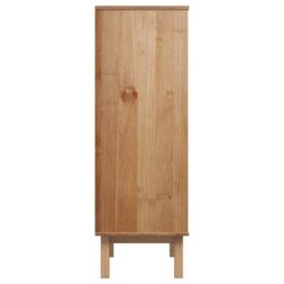 Berkfield Home Highboard OTTA Brown & White 85x43x125 cm Solid Wood Pine - Size: 85 x 43 x 125 cm - thumbnail 5